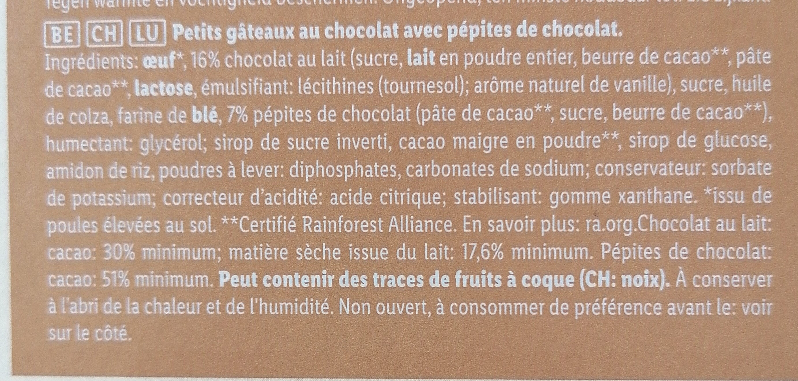 Mini Brownie - Ingrédients - fr