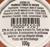 Société crème - Ingrédients - fr
