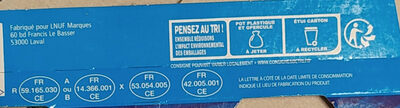 Le Yaourt à la Grecque (à la pulpe de citron) - Instruction de recyclage et/ou informations d'emballage - fr