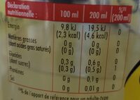 Schweppes Zero Agrum' - Informations nutritionnelles - fr