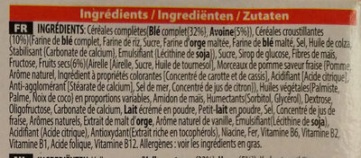 Spécial K Barres Croustillantes fruits rouges - Ingrédients - fr