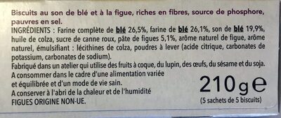 Biscuits Figue et son - Ingrédients - fr