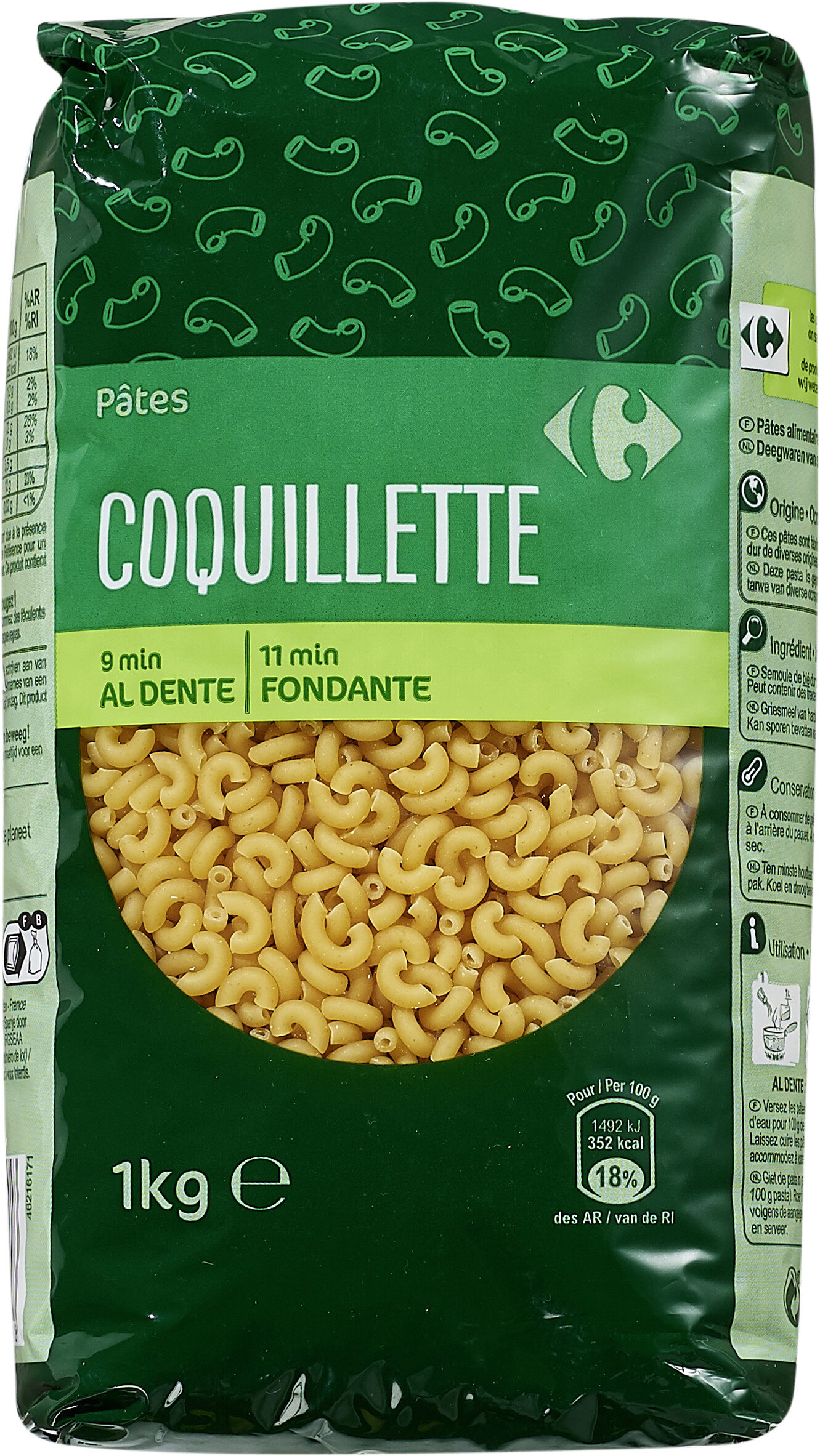 Pâtes Coquillettes - Produit - fr