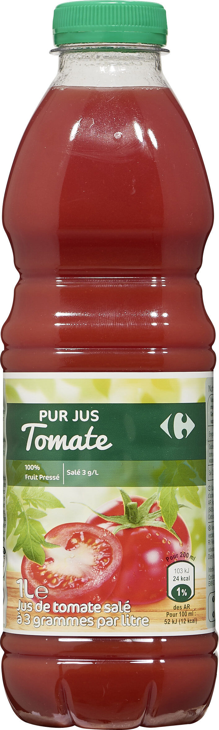 100% pur jus jus de tomate - Produit - fr