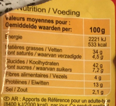 Crusti ' nuts - Informations nutritionnelles - fr