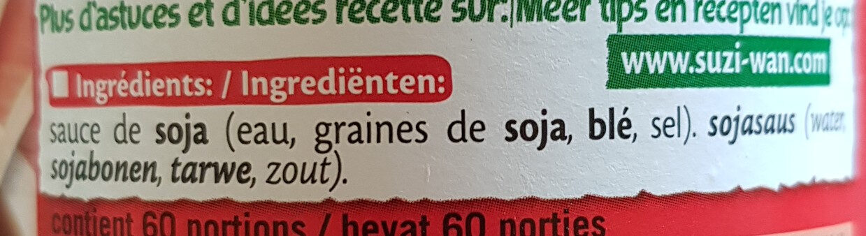 Sauce soja - Ingrédients - fr