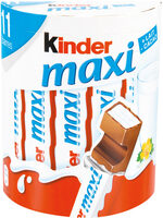 Kinder Maxi chocolat au lait avec fourrage au lait x11 barres - Produit - fr