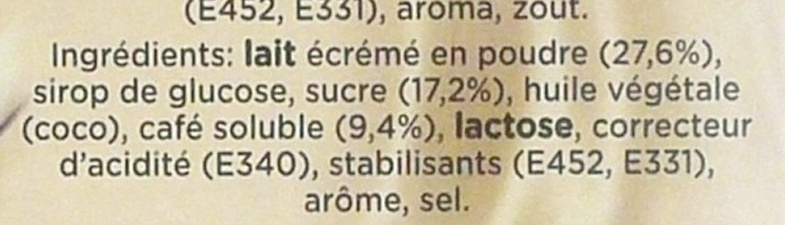 Latte - Ingrédients - fr