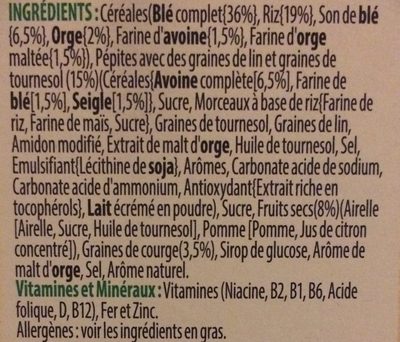 Nourish Pétales & pépites - airelles, pommes et graines de courge - Ingrédients - fr