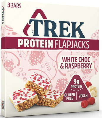 White choc and raspberry protein flapjacks - Produit - fr