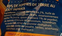Chips paprika - Ingrédients - fr