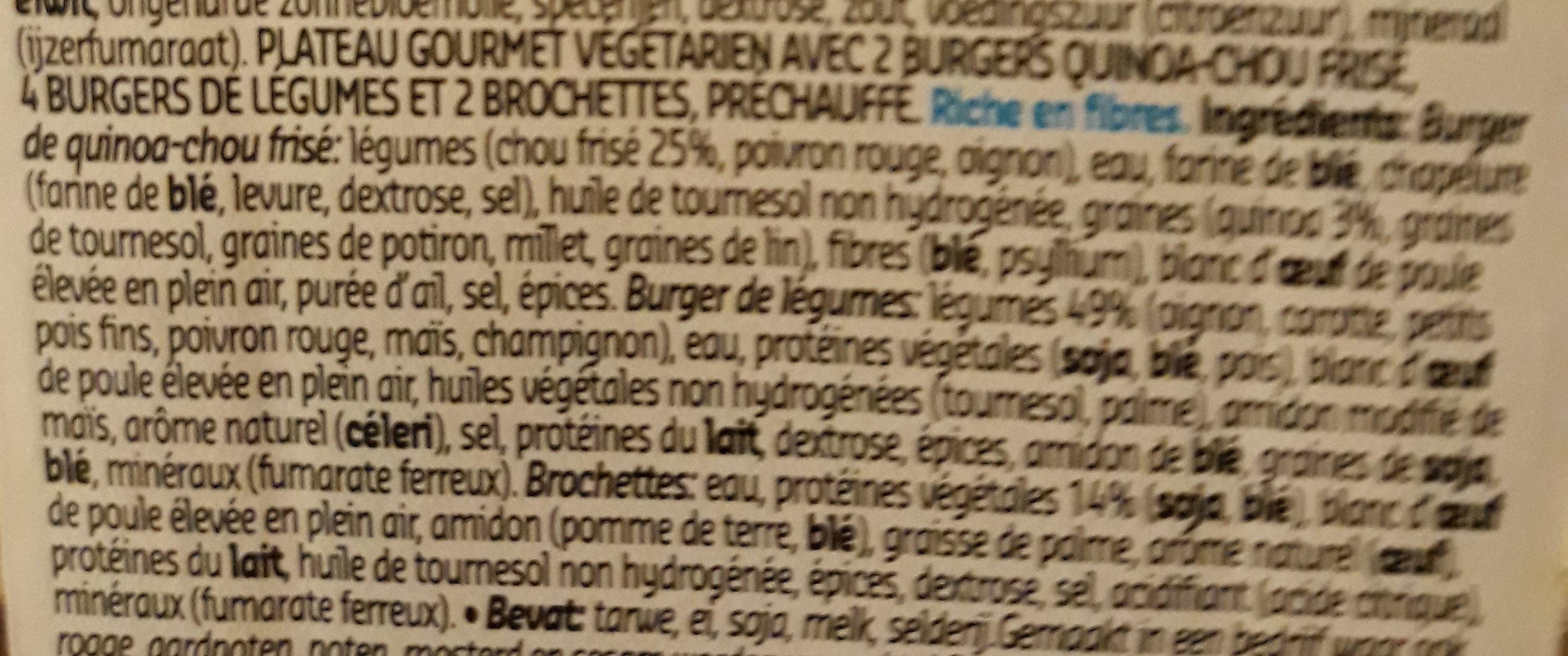 plateau gourmet veggie - Ingrédients - fr