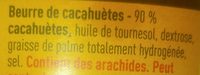 Beurre de Cacahuètes - Ingrédients - fr