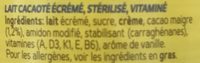 Chocovit Vitaminé 50CL - Ingrédients - fr