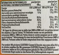 Clusters Caramel & Choco - Tableau nutritionnel - fr
