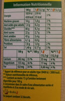 Belvita Brut & 5 céréales complètes - Tableau nutritionnel - fr