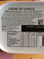 CARTE D'OR Glace Crème Glacée Crème de Vanille de Madagascar 900ml - Ingrédients - fr