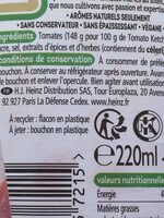 Tomato Ketchup - Instruction de recyclage et/ou informations d'emballage - fr